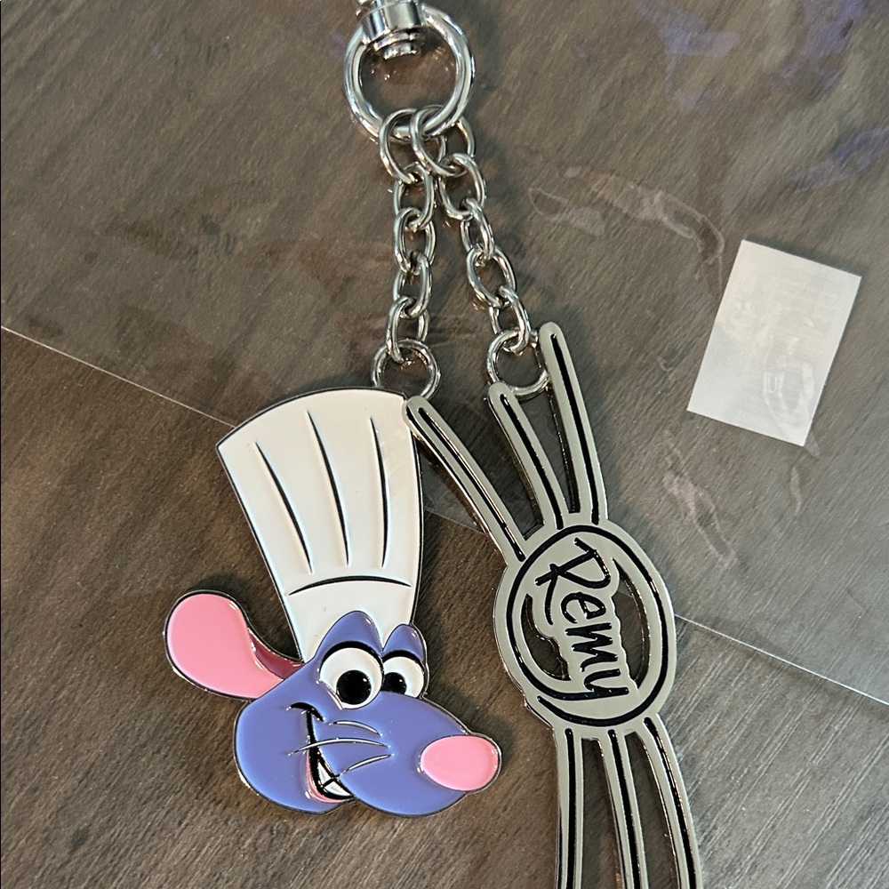 Disney Remy Chef Hat Keychain - Pink, Purple & Silver - Picture 2 of 4